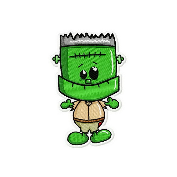 Cute Frankenstein 2 embroidery design - Embroidery Design