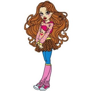 Schoolgirl 3 embroidery design - Embroidery Design