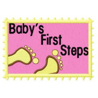Baby's first steps embroidery design - Embroidery Design