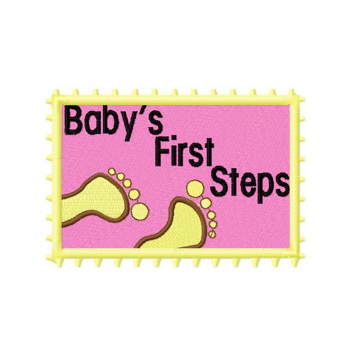 Baby's first steps embroidery design - Embroidery Design