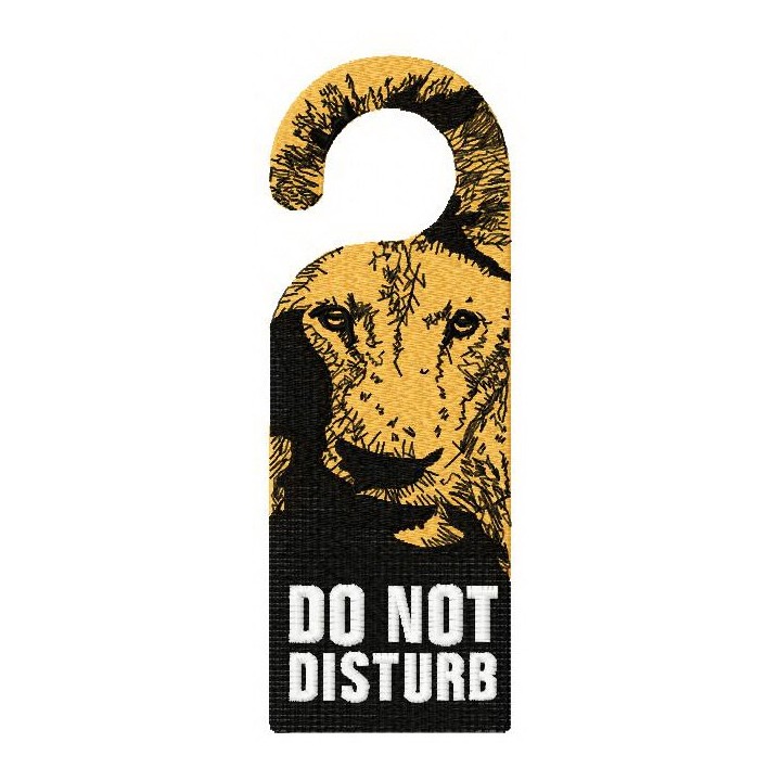 Don't disturb sign 2 embroidery design - Embroidery Design