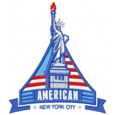 Preview of the American Liberty 5 embroidery design, showcasing a vibrant Independence Day motif for festive stitching.