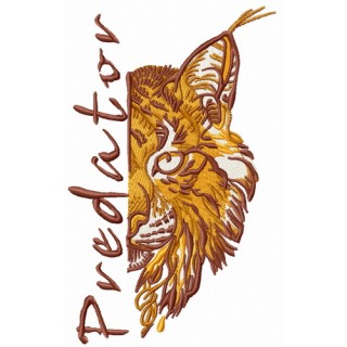 Lynx predator embroidery design - Embroidery Design