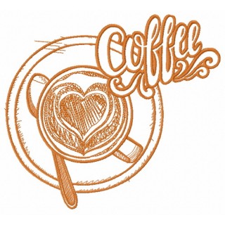 Always hot coffee 3 embroidery design - Embroidery Design