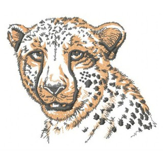 Cheetah 4 embroidery design - Embroidery Design