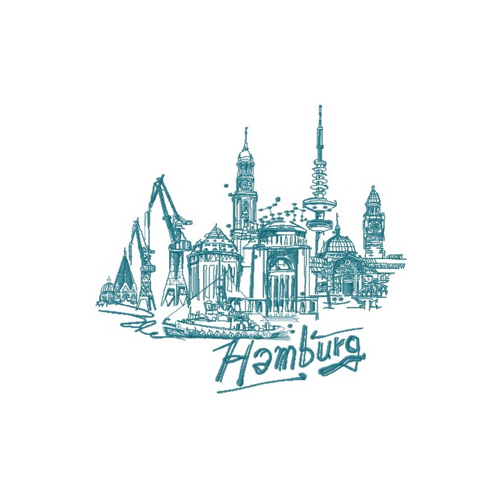 Hamburg 2 embroidery design - Embroidery Design