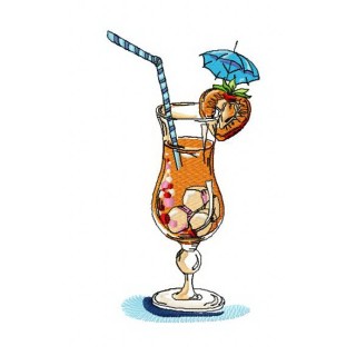 Cocktail 2 embroidery design - Embroidery Design