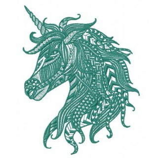Mosaic unicorn 2 embroidery design - Embroidery Design