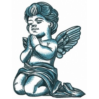 Angel talking with God embroidery design - Embroidery Design