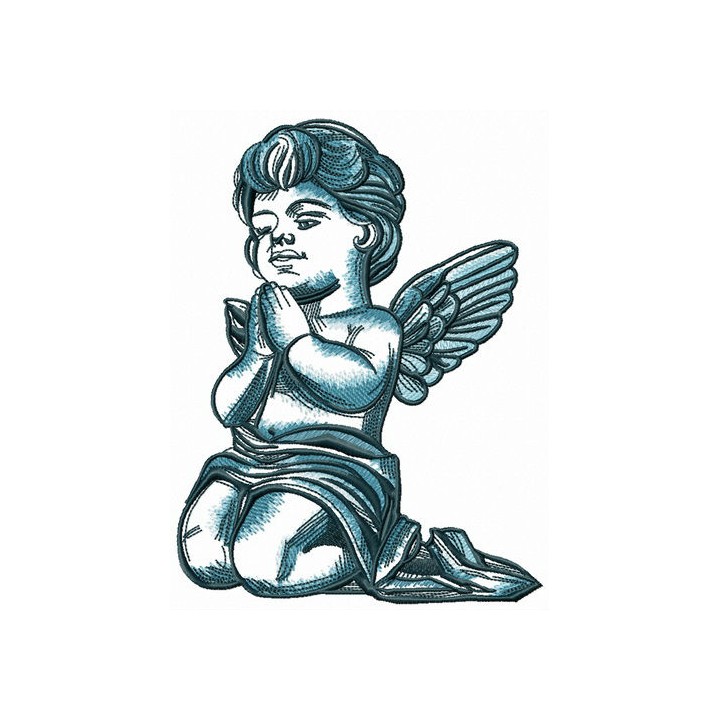 Angel talking with God embroidery design - Embroidery Design