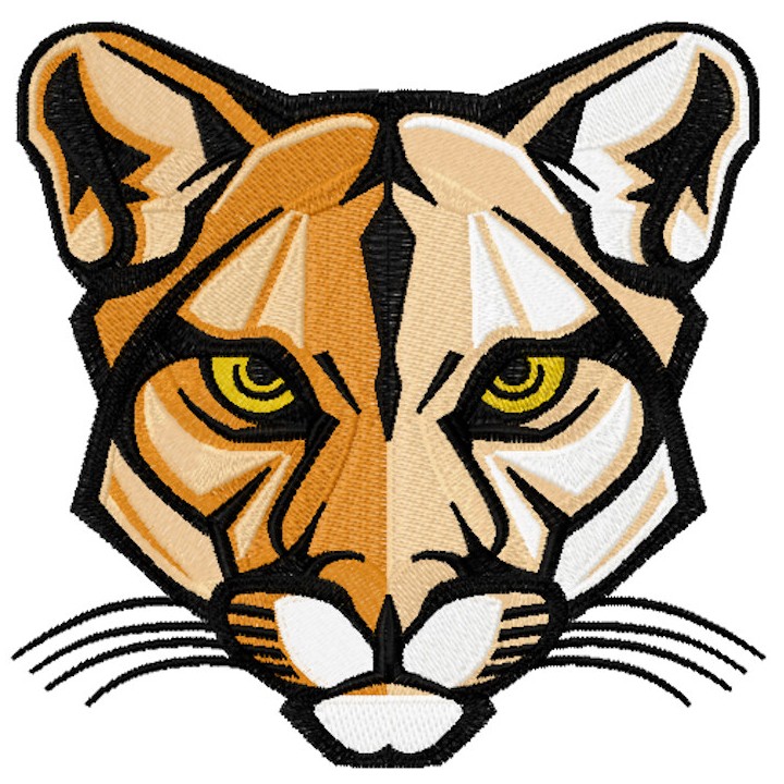 Puma predator muzzle embroidery design - Embroidery Design