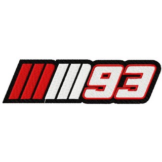 Marc Marquez MM93 logo embroidery design - Embroidery Design