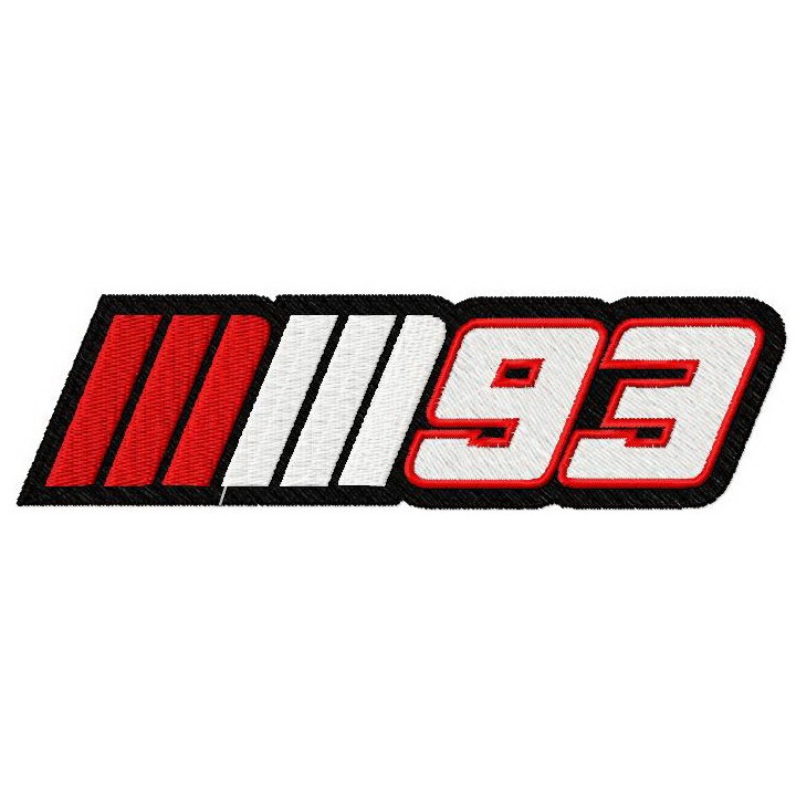 Marc Marquez MM93 logo embroidery design - Embroidery Design