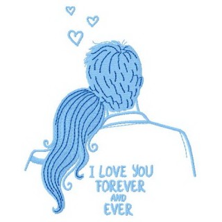 I love you forever and ever embroidery design - Embroidery Design