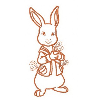 Bunny with radish 4 embroidery design - Embroidery Design