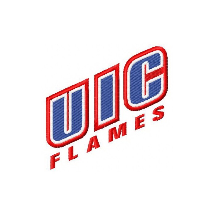 UIC Flames logo 2 embroidery design - Embroidery Design