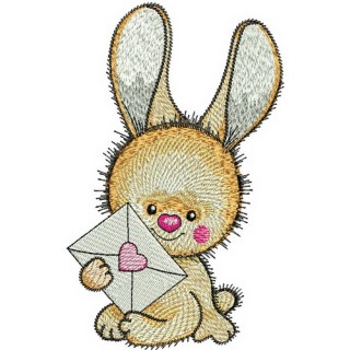 Bunny's letter embroidery design - Embroidery Design
