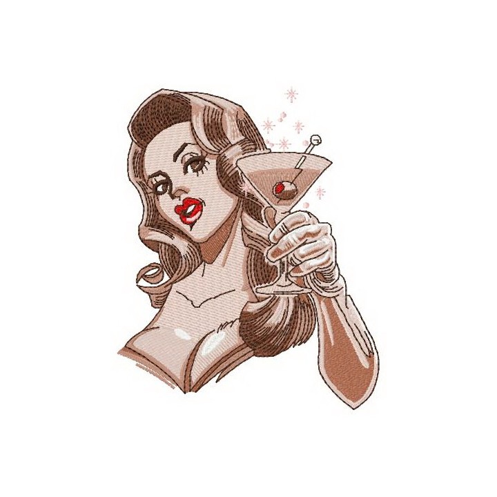 Let's drink embroidery design - Embroidery Design