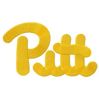 Embroidery design preview of the Pittsburgh Panthers logo 2, showcasing intricate stitching details.