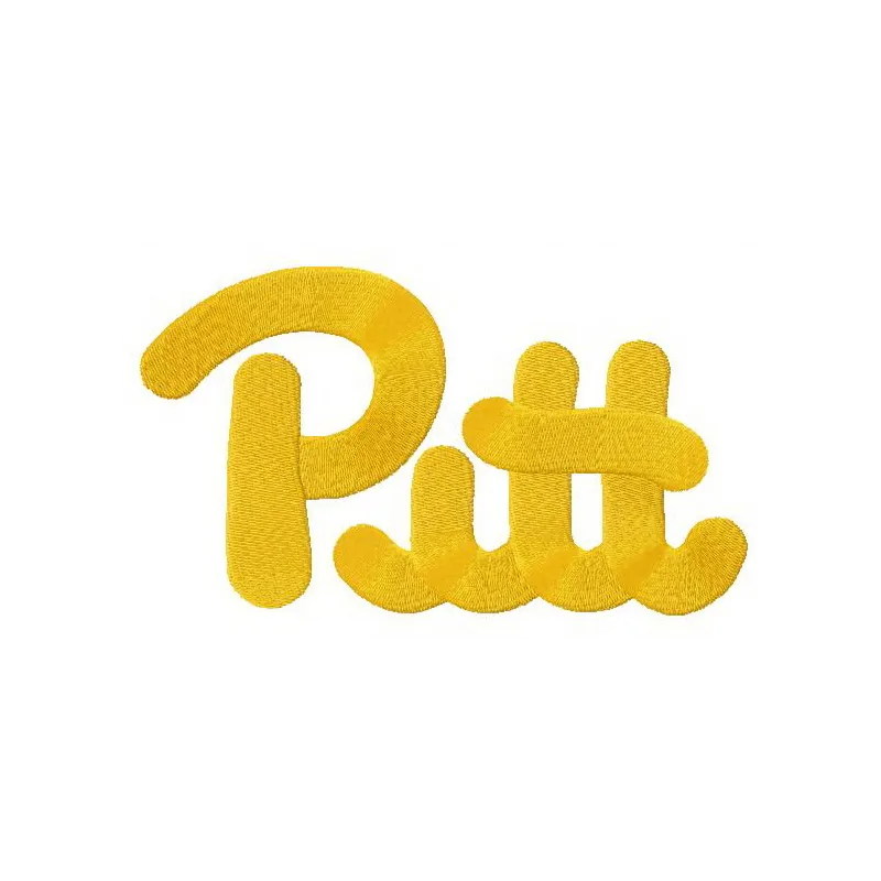 Embroidery design preview of the Pittsburgh Panthers logo 2, showcasing intricate stitching details.