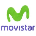 Movistar logo embroidery design for telecommunications, showcasing intricate stitching patterns.