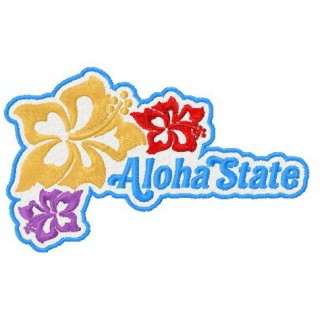 Aloha state embroidery design - Embroidery Design
