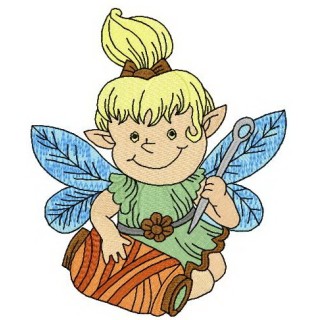 Elf's needlework embroidery design - Embroidery Design