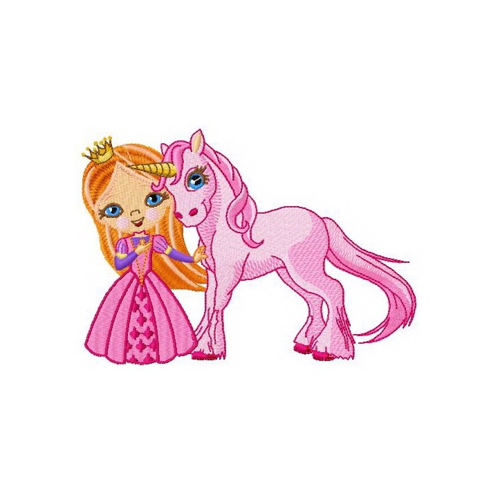 Royal unicorn embroidery design - Embroidery Design