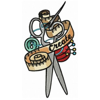 Tailor kit embroidery design - Embroidery Design