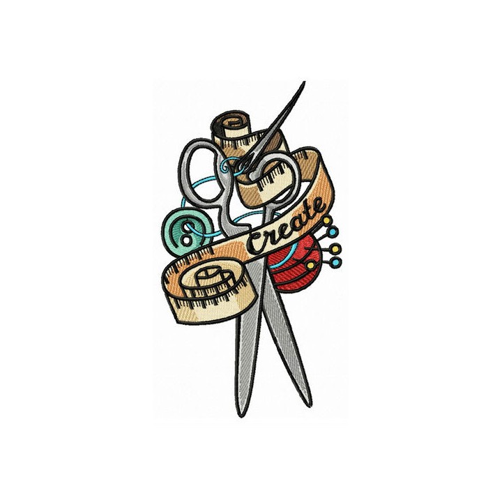 Tailor kit embroidery design - Embroidery Design