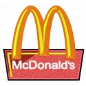 McDonald's logo embroidery design featuring the iconic golden arches, ideal for custom caps and apparel.