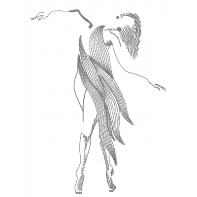 Preview of the Dancing Queen embroidery design featuring a vibrant and lively stitched motif suitable for women's apparel.