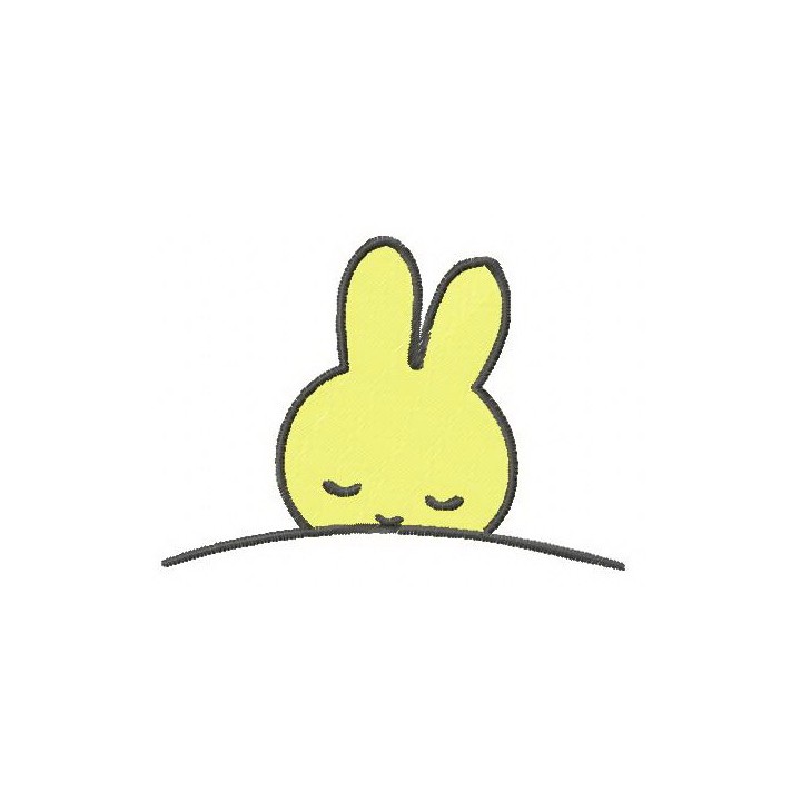 Sleeping bunny embroidery design - Embroidery Design