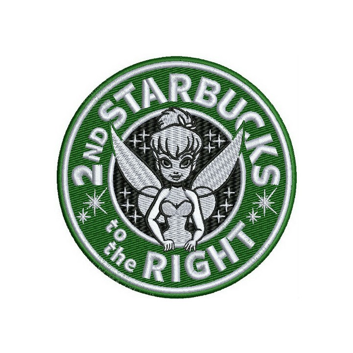 2nd Starbucks to the right embroidery design - Embroidery Design