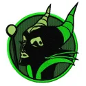 Maleficent 4 embroidery design featuring the iconic character from Sleeping Beauty, ready for your next stitching project.