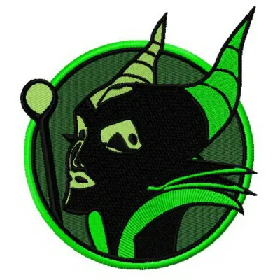 Maleficent 4 embroidery design featuring the iconic character from Sleeping Beauty, ready for your next stitching project.