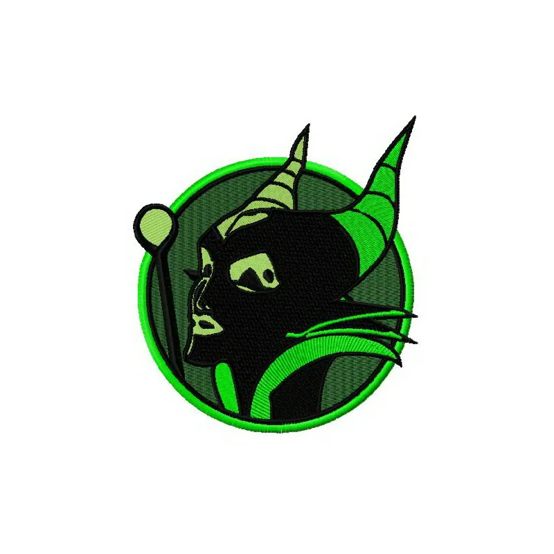 Maleficent 4 embroidery design featuring the iconic character from Sleeping Beauty, ready for your next stitching project.