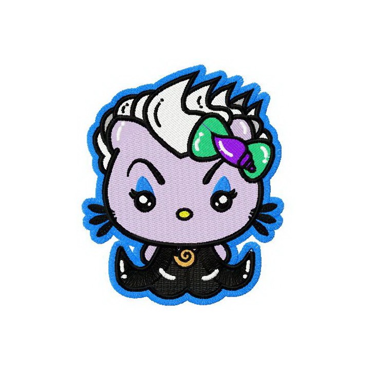 Hello Kitty as Ursula embroidery design - Embroidery Design