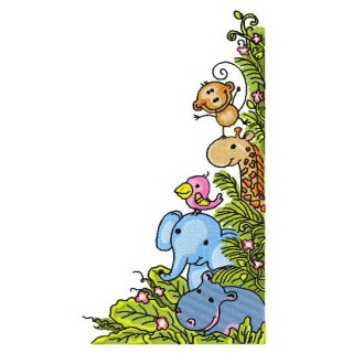 Jungle friends embroidery design - Embroidery Design