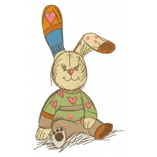 Banny rabbit 4 embroidery design - Embroidery Design