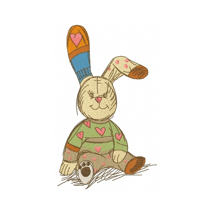 Banny rabbit 4 embroidery design - Embroidery Design