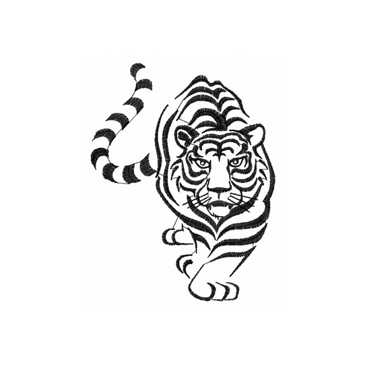 White tiger embroidery design - Embroidery Design