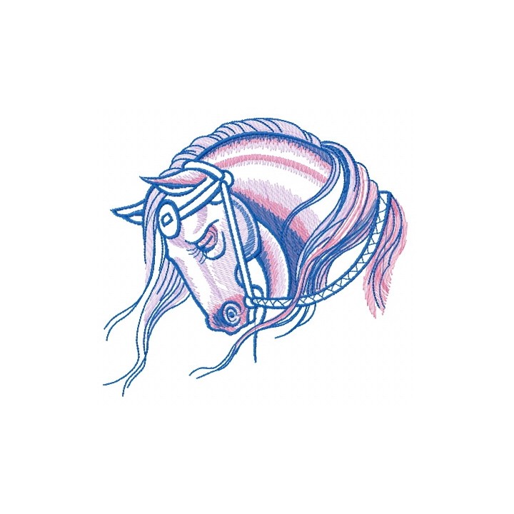 Tired horse embroidery design - Embroidery Design