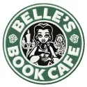 Belle's Book Cafe embroidery design inspired by Beauty and the Beast, showcasing intricate stitched motifs.