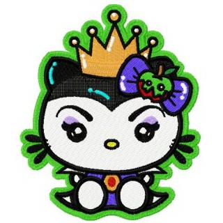 Hello Kitty angry queen embroidery design - Embroidery Design