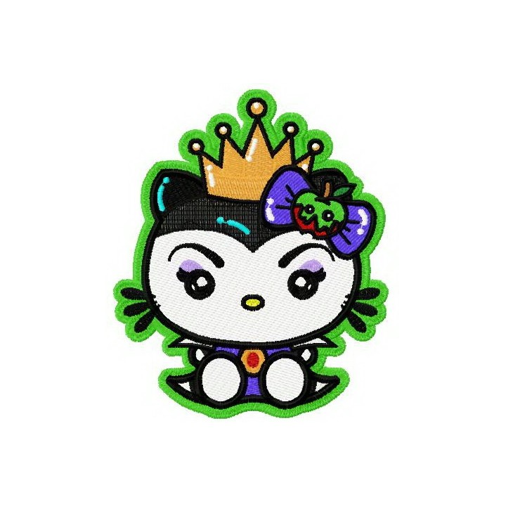 Hello Kitty angry queen embroidery design - Embroidery Design