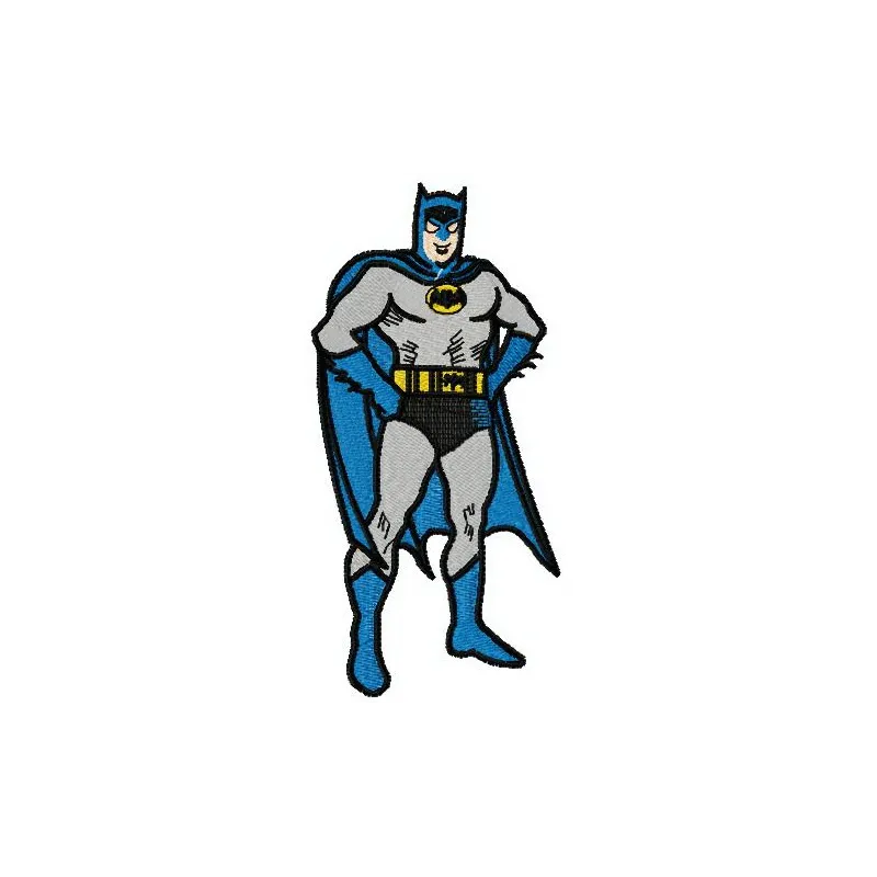 Brave Batman embroidery design featuring a bold superhero motif suitable for t-shirts and hoodies.