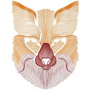 Fox mask embroidery design - Embroidery Design