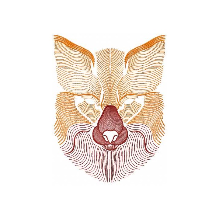 Fox mask embroidery design - Embroidery Design