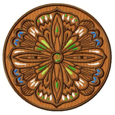 Ancient amulet embroidery design featuring intricate snowflake patterns for doily projects.